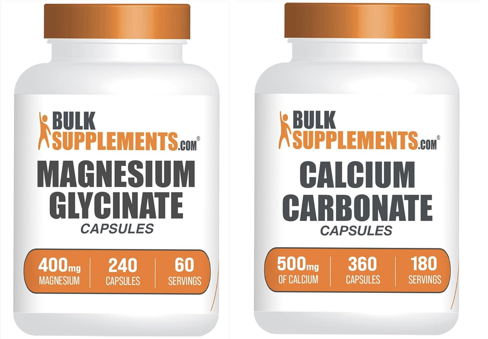BulkSupplements Magnesium Glycinate and Calcium Carbonate
